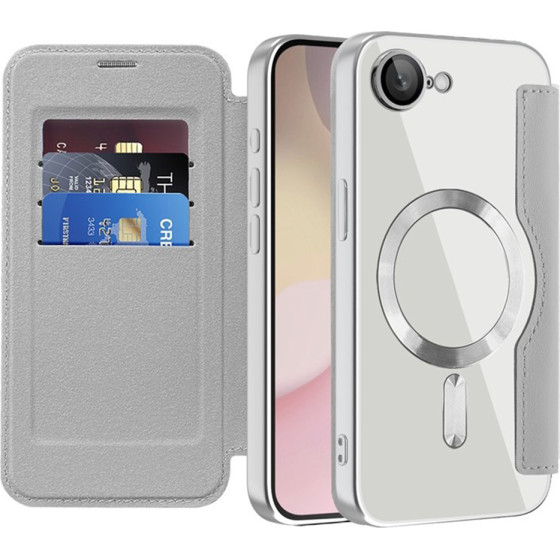 Techsuit - Smartmag Book Case - Iphone 16e - Gray