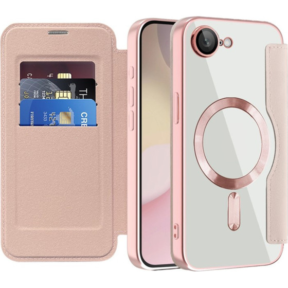 Techsuit - Smartmag Book Case - Iphone 16e - Pink