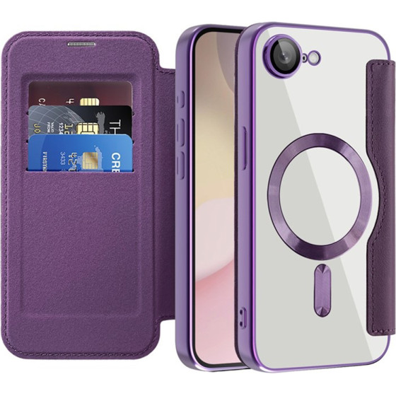 Techsuit - Smartmag Book Case - Iphone 16e - Purple