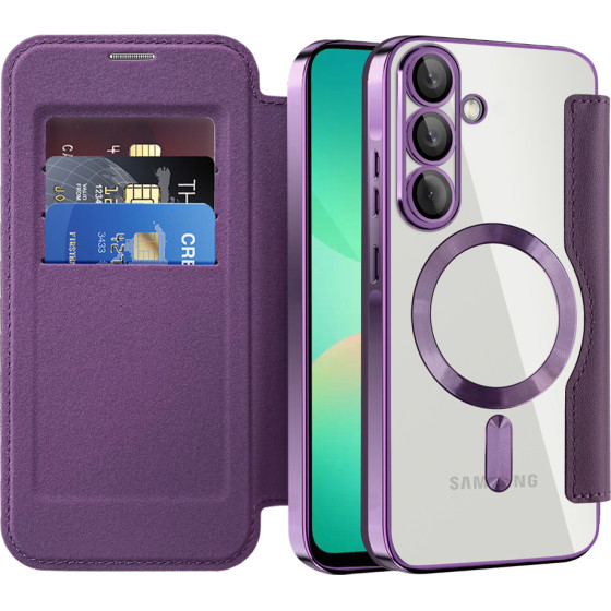 Techsuit - Smartmag Book Case - Samsung Galaxy A26 5G - Purple