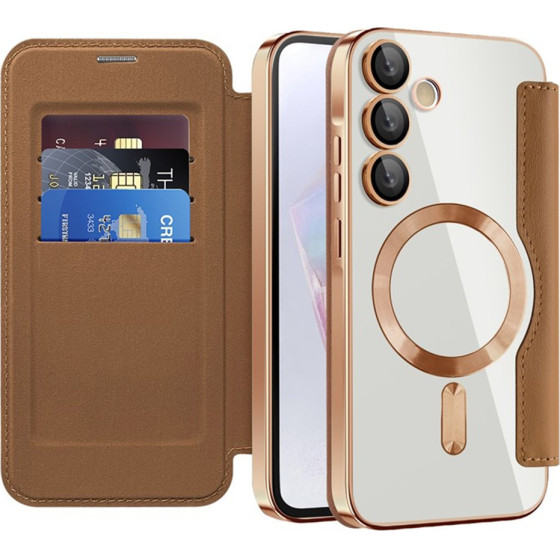 Techsuit - Smartmag Book Case - Samsung Galaxy A35 5G - Brown