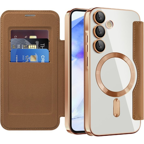 Techsuit - Smartmag Book Case - Samsung Galaxy A55 5G - Brown