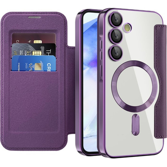 Techsuit - Smartmag Book Case - Samsung Galaxy A55 5G - Purple