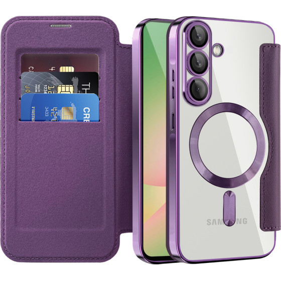 Techsuit - Smartmag Book Case - Samsung Galaxy A56 5G - Purple
