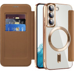 Techsuit - Smartmag Book Case - Samsung Galaxy S22 5G - Brown