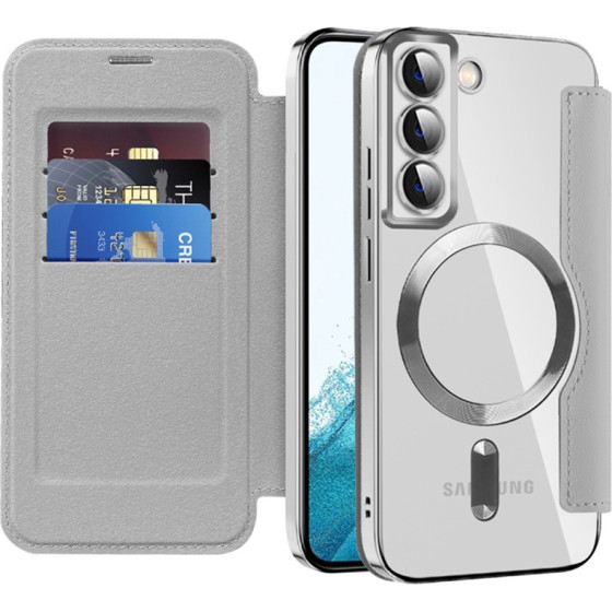 Techsuit - Smartmag Book Case - Samsung Galaxy S22 5G - Gray