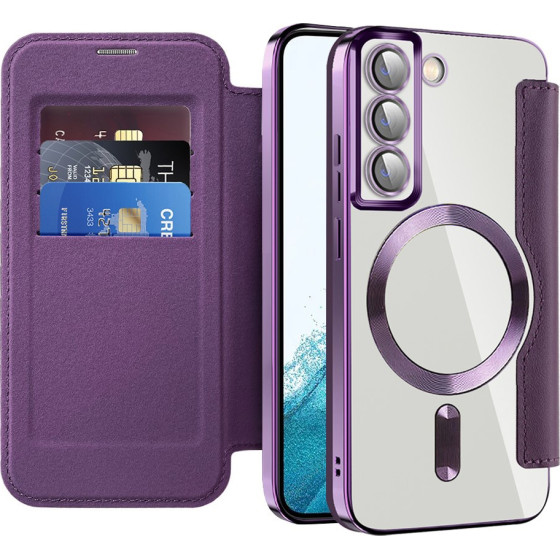 Techsuit - Smartmag Book Case - Samsung Galaxy S22 5G - Purple