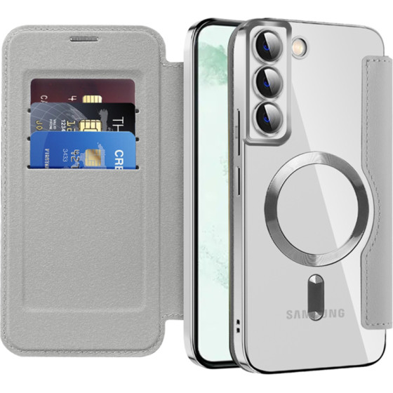 Techsuit - Smartmag Book Case - Samsung Galaxy S22 Plus 5G - Gray
