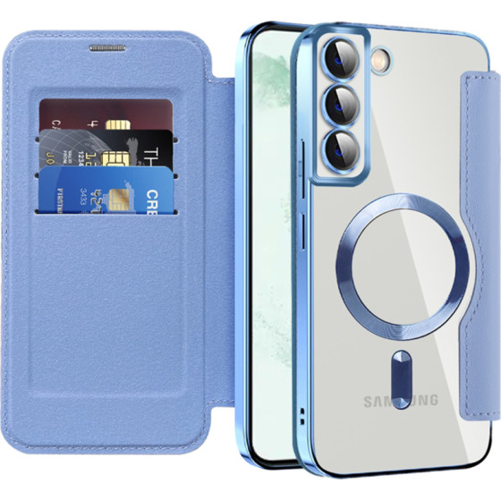 Techsuit - Smartmag Book Case - Samsung Galaxy S22 Plus 5G - Light Blue