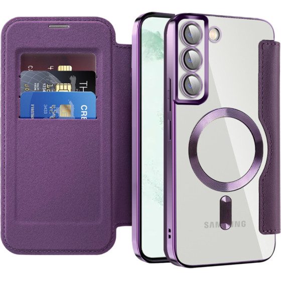 Techsuit - Smartmag Book Case - Samsung Galaxy S22 Plus 5G - Purple