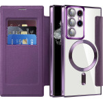 Techsuit - Smartmag Book Case - Samsung Galaxy S22 Ultra 5G - Purple