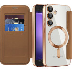 Techsuit - Smartmag Book Case - Samsung Galaxy S23 Fe - Brown