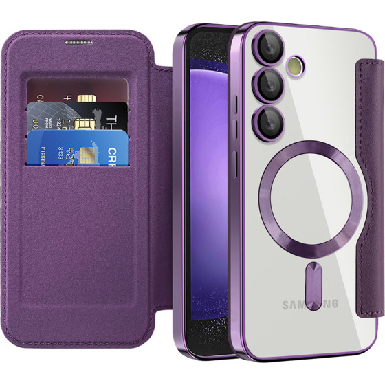 Techsuit - Smartmag Book Case - Samsung Galaxy S23 Fe - Purple