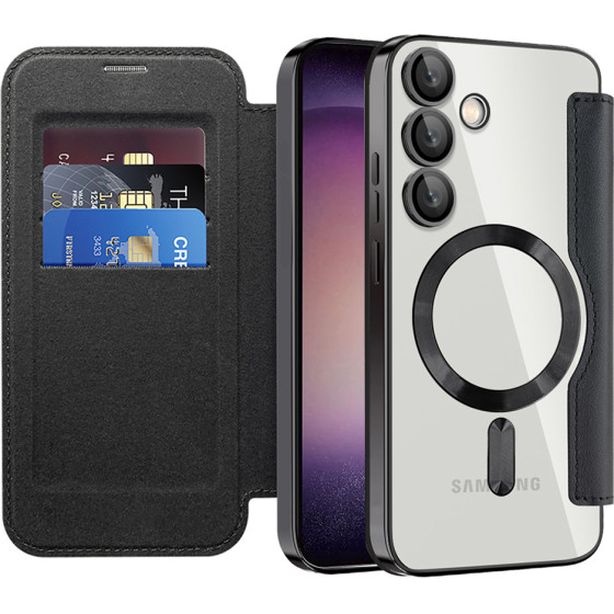 Techsuit - Smartmag Book Case - Samsung Galaxy S23 Plus - Black