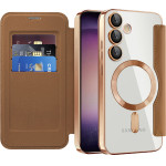 Techsuit - Smartmag Book Case - Samsung Galaxy S23 Plus - Brown
