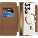 Techsuit - Smartmag Book Case - Samsung Galaxy S23 Ultra - Brown