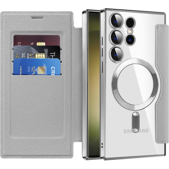 Techsuit - Smartmag Book Case - Samsung Galaxy S23 Ultra - Gray