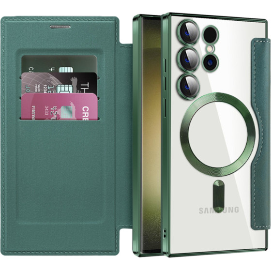 Techsuit - Smartmag Book Case - Samsung Galaxy S23 Ultra - Green