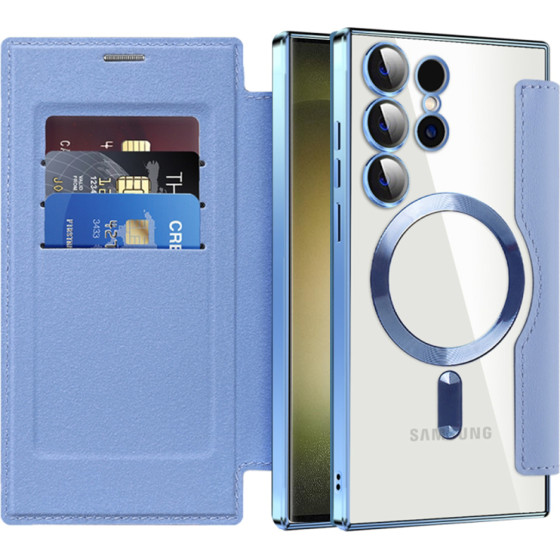 Techsuit - Smartmag Book Case - Samsung Galaxy S23 Ultra - Light Blue