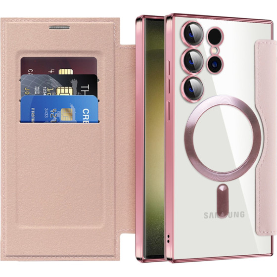 Techsuit - Smartmag Book Case - Samsung Galaxy S23 Ultra - Pink