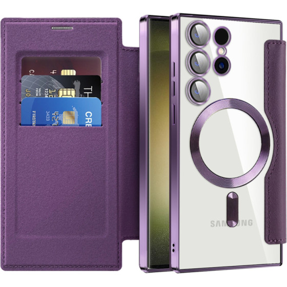 Techsuit - Smartmag Book Case - Samsung Galaxy S23 Ultra - Purple