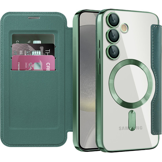 Techsuit - Smartmag Book Case - Samsung Galaxy S24 - Green