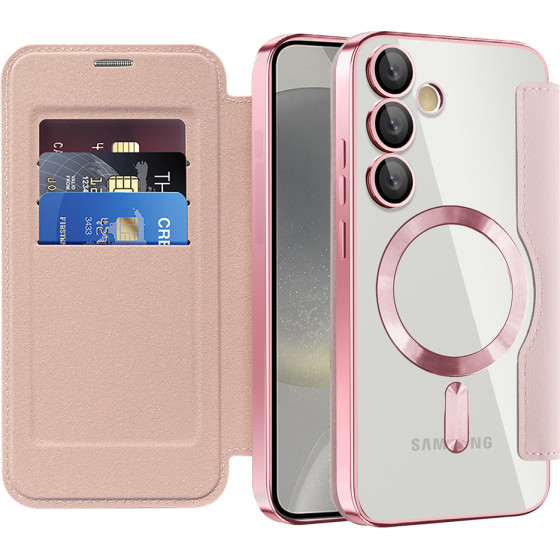 Techsuit - Smartmag Book Case - Samsung Galaxy S24 - Pink