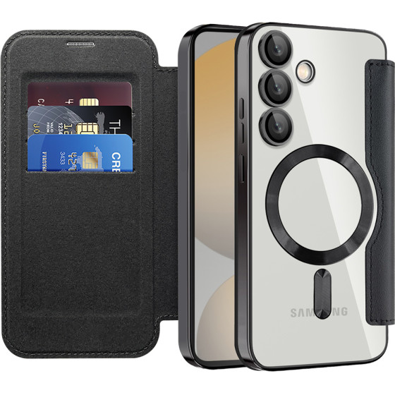 Techsuit - Smartmag Book Case - Samsung Galaxy S24 Fe - Black