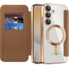 Techsuit - Smartmag Book Case - Samsung Galaxy S24 Fe - Brown
