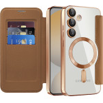 Techsuit - Smartmag Book Case - Samsung Galaxy S24 Fe - Brown