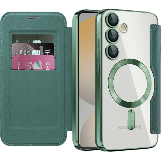 Techsuit - Smartmag Book Case - Samsung Galaxy S24 Fe - Green