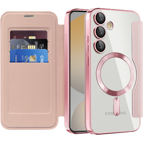 Techsuit - Smartmag Book Case - Samsung Galaxy S24 Fe - Pink