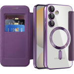 Techsuit - Smartmag Book Case - Samsung Galaxy S24 Fe - Purple