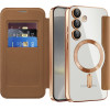 Techsuit - Smartmag Book Case - Samsung Galaxy S24 Plus - Brown