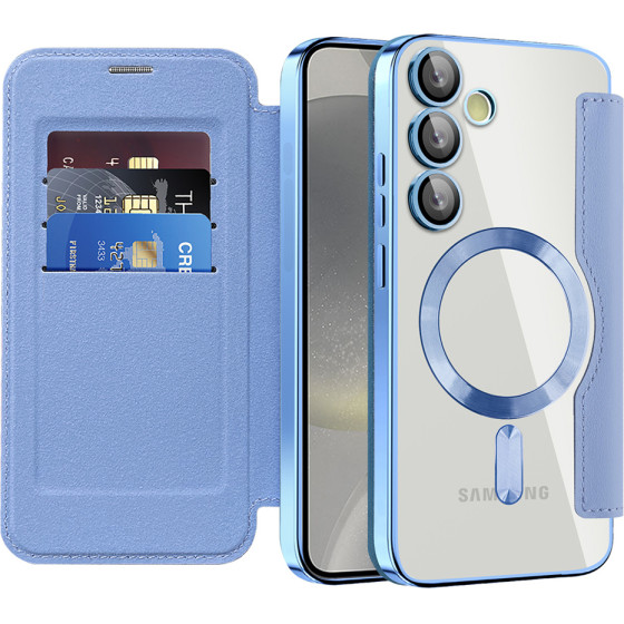 Techsuit - Smartmag Book Case - Samsung Galaxy S24 Plus - Light Blue