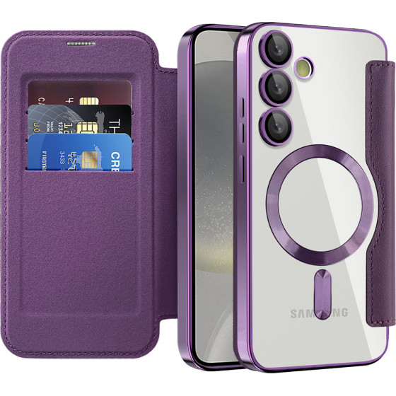 Techsuit - Smartmag Book Case - Samsung Galaxy S24 Plus - Purple