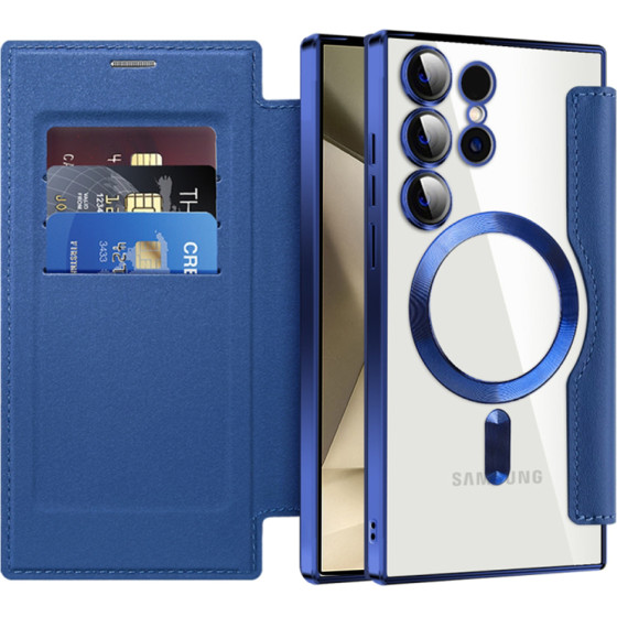 Techsuit - Smartmag Book Case - Samsung Galaxy S24 Ultra - Blue