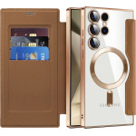 Techsuit - Smartmag Book Case - Samsung Galaxy S24 Ultra - Brown