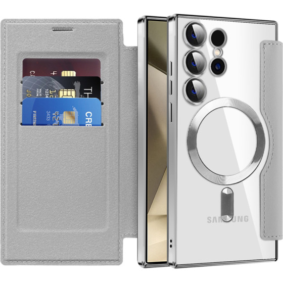Techsuit - Smartmag Book Case - Samsung Galaxy S24 Ultra - Gray