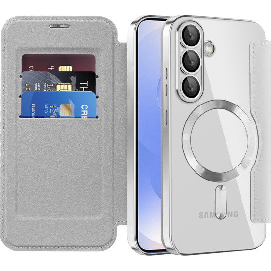 Techsuit - Smartmag Book Case - Samsung Galaxy S25 - Gray
