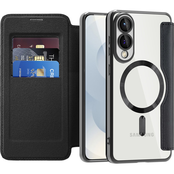 Techsuit - Smartmag Book Case - Samsung Galaxy S25 Edge - Black
