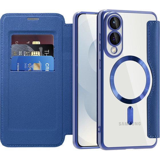 Techsuit - Smartmag Book Case - Samsung Galaxy S25 Edge - Blue