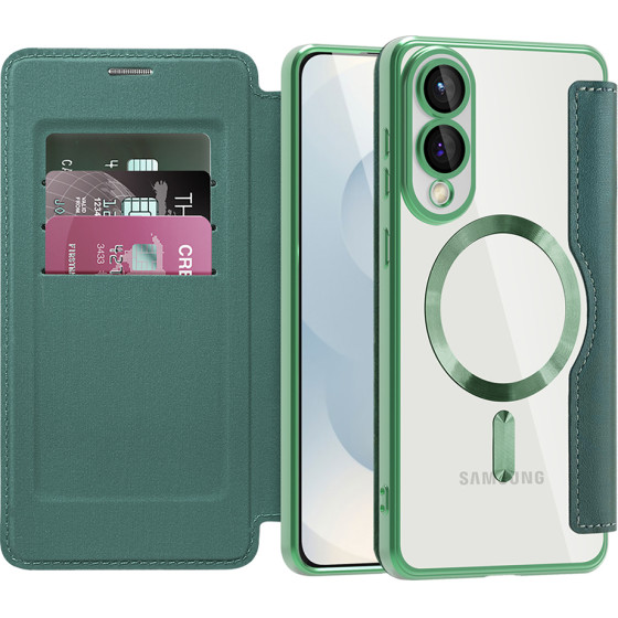 Techsuit - Smartmag Book Case - Samsung Galaxy S25 Edge - Green
