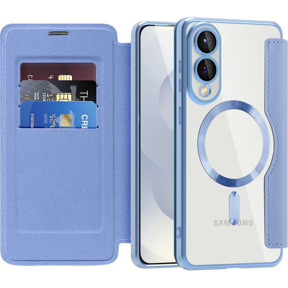 Techsuit - Smartmag Book Case - Samsung Galaxy S25 Edge - Light Blue