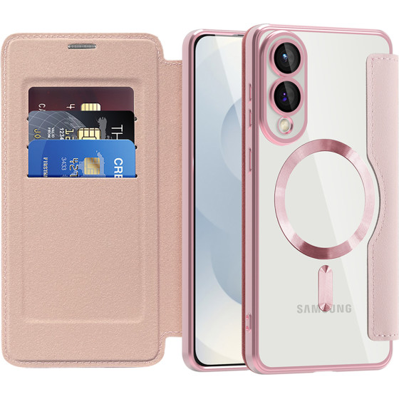 Techsuit - Smartmag Book Case - Samsung Galaxy S25 Edge - Pink