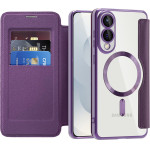 Techsuit - Smartmag Book Case - Samsung Galaxy S25 Edge - Purple