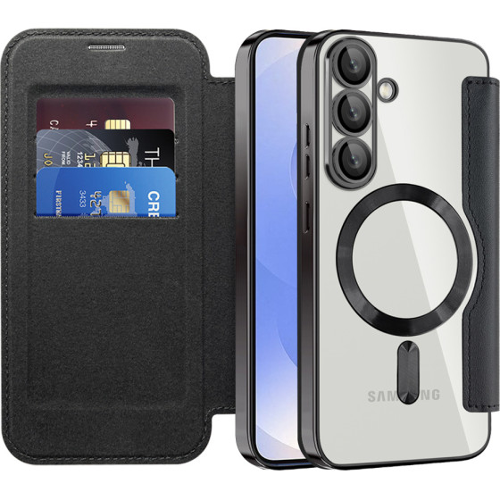 Techsuit - Smartmag Book Case - Samsung Galaxy S25 Plus - Black