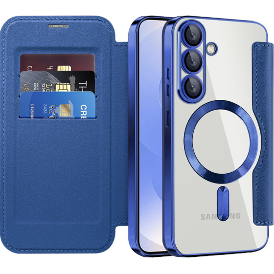 Techsuit - Smartmag Book Case - Samsung Galaxy S25 Plus - Blue