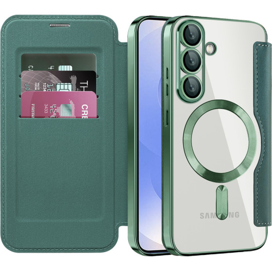 Techsuit - Smartmag Book Case - Samsung Galaxy S25 Plus - Green