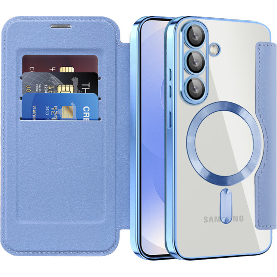 Techsuit - Smartmag Book Case - Samsung Galaxy S25 Plus - Light Blue